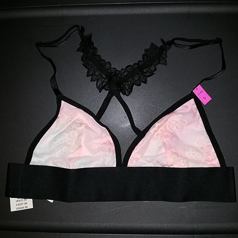 Vs pink lace triangle
